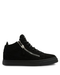 schwarze Wildleder niedrige Sneakers von Giuseppe Zanotti