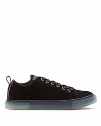 schwarze Wildleder niedrige Sneakers von Giuseppe Zanotti