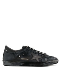 schwarze Wildleder niedrige Sneakers von Golden Goose