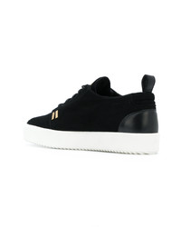 schwarze Wildleder niedrige Sneakers von Giuseppe Zanotti Design