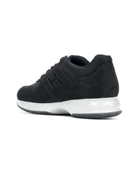 schwarze Wildleder niedrige Sneakers von Hogan