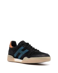 schwarze Wildleder niedrige Sneakers von Hogan