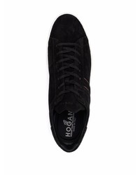 schwarze Wildleder niedrige Sneakers von Hogan