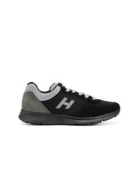 schwarze Wildleder niedrige Sneakers von Hogan