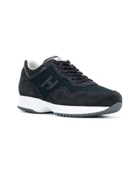 schwarze Wildleder niedrige Sneakers von Hogan