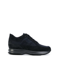 schwarze Wildleder niedrige Sneakers von Hogan