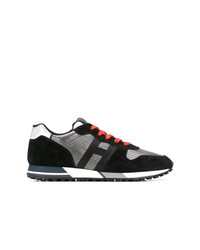 schwarze Wildleder niedrige Sneakers von Hogan