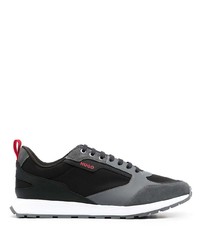 schwarze Wildleder niedrige Sneakers von Hugo