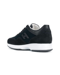 schwarze Wildleder niedrige Sneakers von Hogan