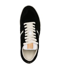 schwarze Wildleder niedrige Sneakers von Tom Ford