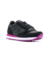 schwarze Wildleder niedrige Sneakers von Saucony