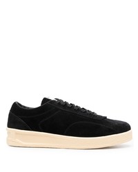 schwarze Wildleder niedrige Sneakers von Jil Sander