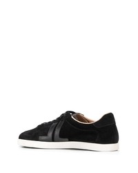 schwarze Wildleder niedrige Sneakers von Lanvin