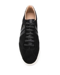 schwarze Wildleder niedrige Sneakers von Lanvin