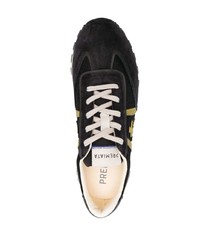 schwarze Wildleder niedrige Sneakers von Premiata