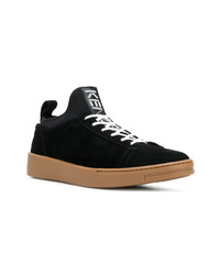 schwarze Wildleder niedrige Sneakers von Kenzo