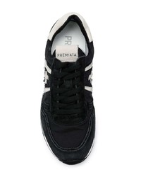 schwarze Wildleder niedrige Sneakers von Premiata