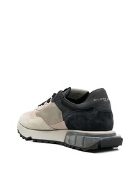 schwarze Wildleder niedrige Sneakers von Philippe Model Paris