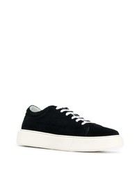 schwarze Wildleder niedrige Sneakers von Low Brand