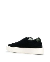 schwarze Wildleder niedrige Sneakers von Low Brand