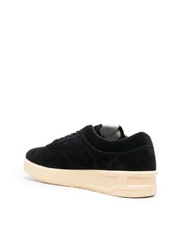 schwarze Wildleder niedrige Sneakers von Jil Sander