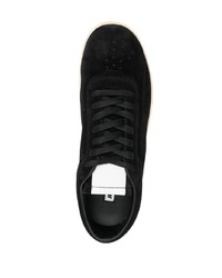 schwarze Wildleder niedrige Sneakers von Jil Sander