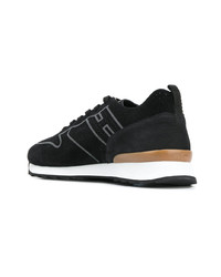 schwarze Wildleder niedrige Sneakers von Hogan