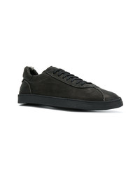 schwarze Wildleder niedrige Sneakers von Officine Creative