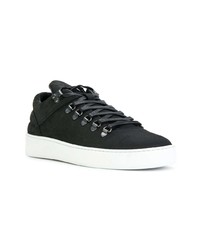 schwarze Wildleder niedrige Sneakers von Filling Pieces