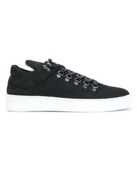 schwarze Wildleder niedrige Sneakers von Filling Pieces