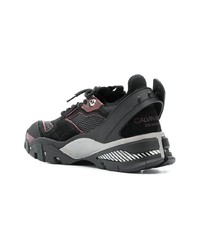 schwarze Wildleder niedrige Sneakers von Calvin Klein 205W39nyc