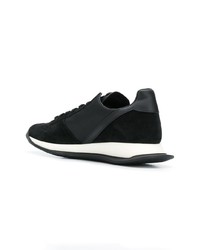 schwarze Wildleder niedrige Sneakers von Rick Owens