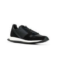 schwarze Wildleder niedrige Sneakers von Rick Owens