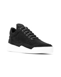 schwarze Wildleder niedrige Sneakers von Filling Pieces