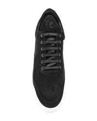 schwarze Wildleder niedrige Sneakers von Filling Pieces