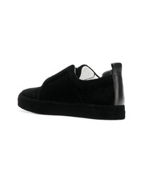 schwarze Wildleder niedrige Sneakers von Pierre Hardy