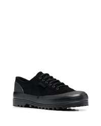 schwarze Wildleder niedrige Sneakers von Superga