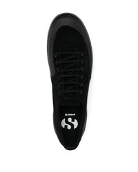 schwarze Wildleder niedrige Sneakers von Superga