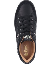 schwarze Wildleder niedrige Sneakers von Lee Cooper