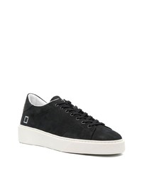 schwarze Wildleder niedrige Sneakers von D.A.T.E