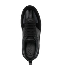 schwarze Wildleder niedrige Sneakers von Ferragamo