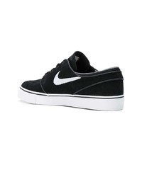 schwarze Wildleder niedrige Sneakers von Nike