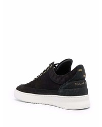 schwarze Wildleder niedrige Sneakers von Filling Pieces