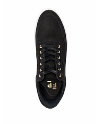 schwarze Wildleder niedrige Sneakers von Filling Pieces