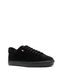 schwarze Wildleder niedrige Sneakers von Moncler