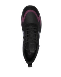 schwarze Wildleder niedrige Sneakers von Armani Exchange