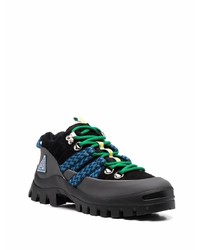 schwarze Wildleder niedrige Sneakers von Lanvin