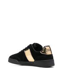 schwarze Wildleder niedrige Sneakers von VERSACE JEANS COUTURE