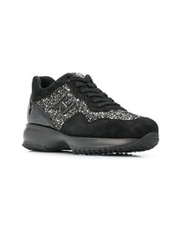 schwarze Wildleder niedrige Sneakers von Hogan