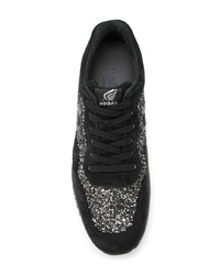 schwarze Wildleder niedrige Sneakers von Hogan